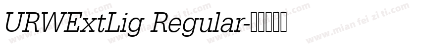 URWExtLig Regular字体转换
